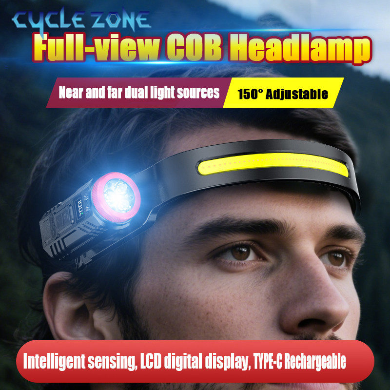 Outdoor Adventure Zone - Lampe frontale à double lumière COB