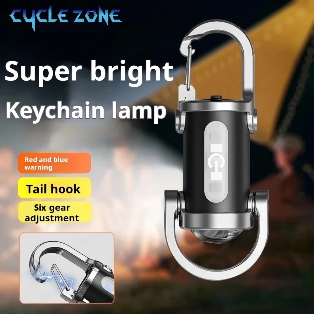 Outdoor Adventure Zone - Mini porte-clés LED multifonctionnel, Portable, lampe