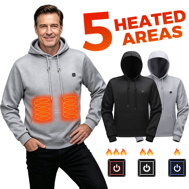 Outdoor Adventure Zone - Sweat-shirt chauffant 5 zones pour hommes