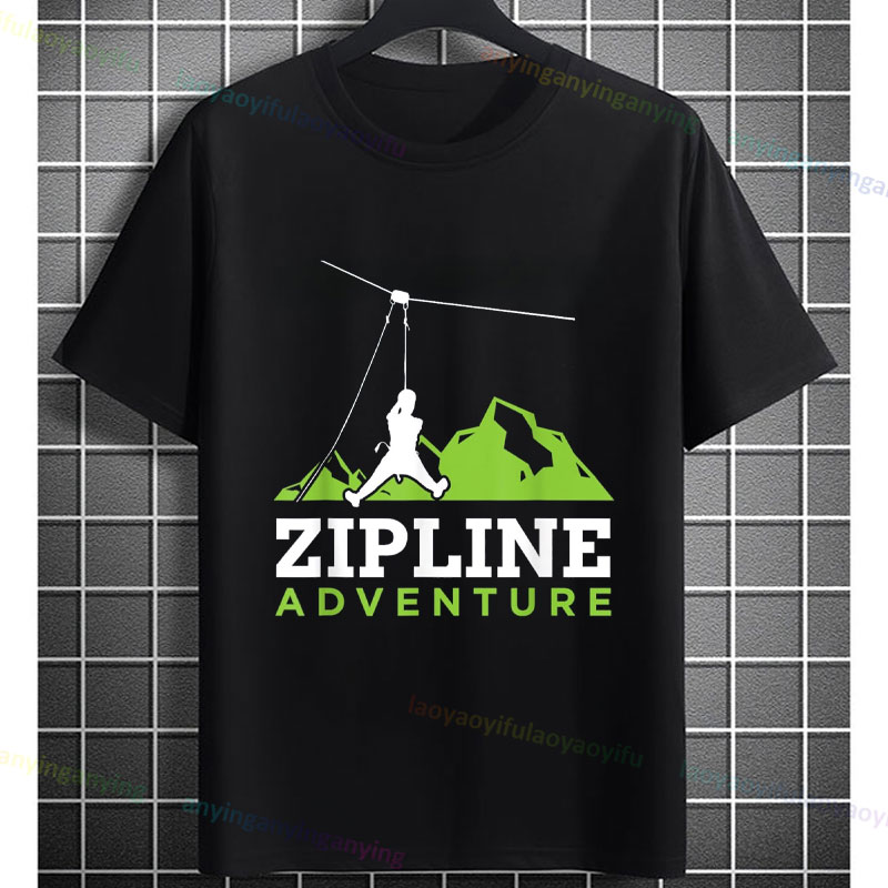Outdoor Adventure Zipline - Homme et femme Zipline aventure graphique