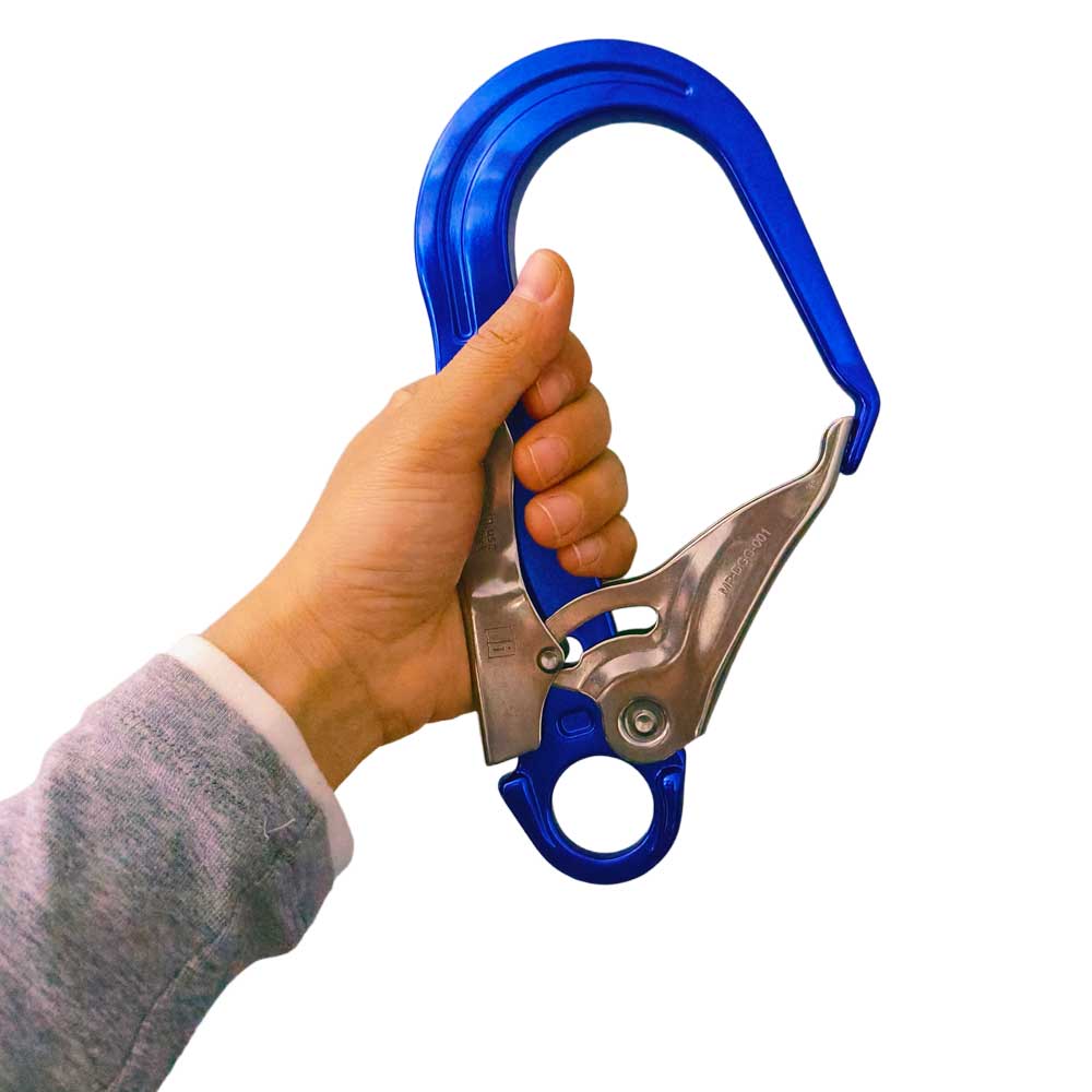 Outdoor Adventure Zipline - Mousqueton robuste 25KN, grand crochet à