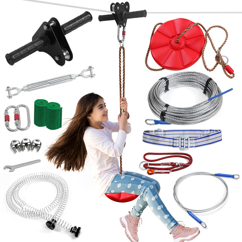 Outdoor Adventure Zipline - Kit de Zipline pour Enfants avec