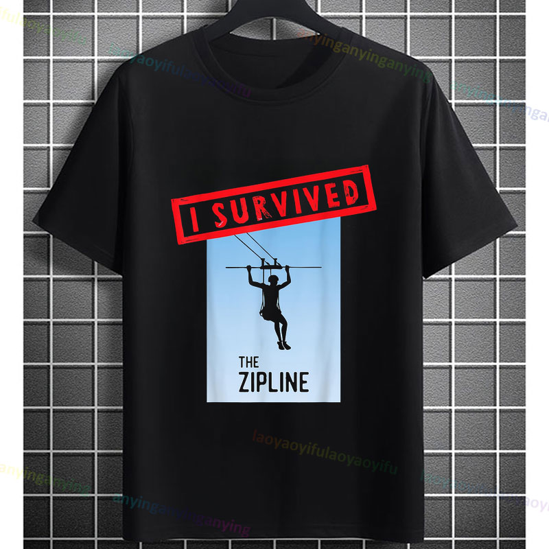 Outdoor Adventure Zipline - T-shirt graphique d'aventure drôle 