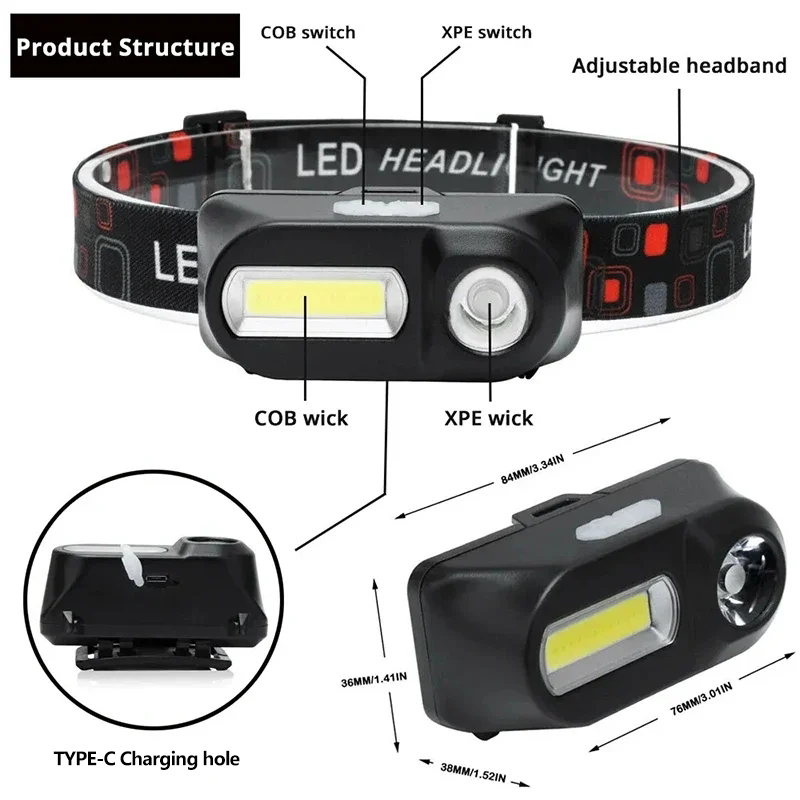 XPE + COB Mini phare LED Recha - Outdoor Adventure Zone avis et prix