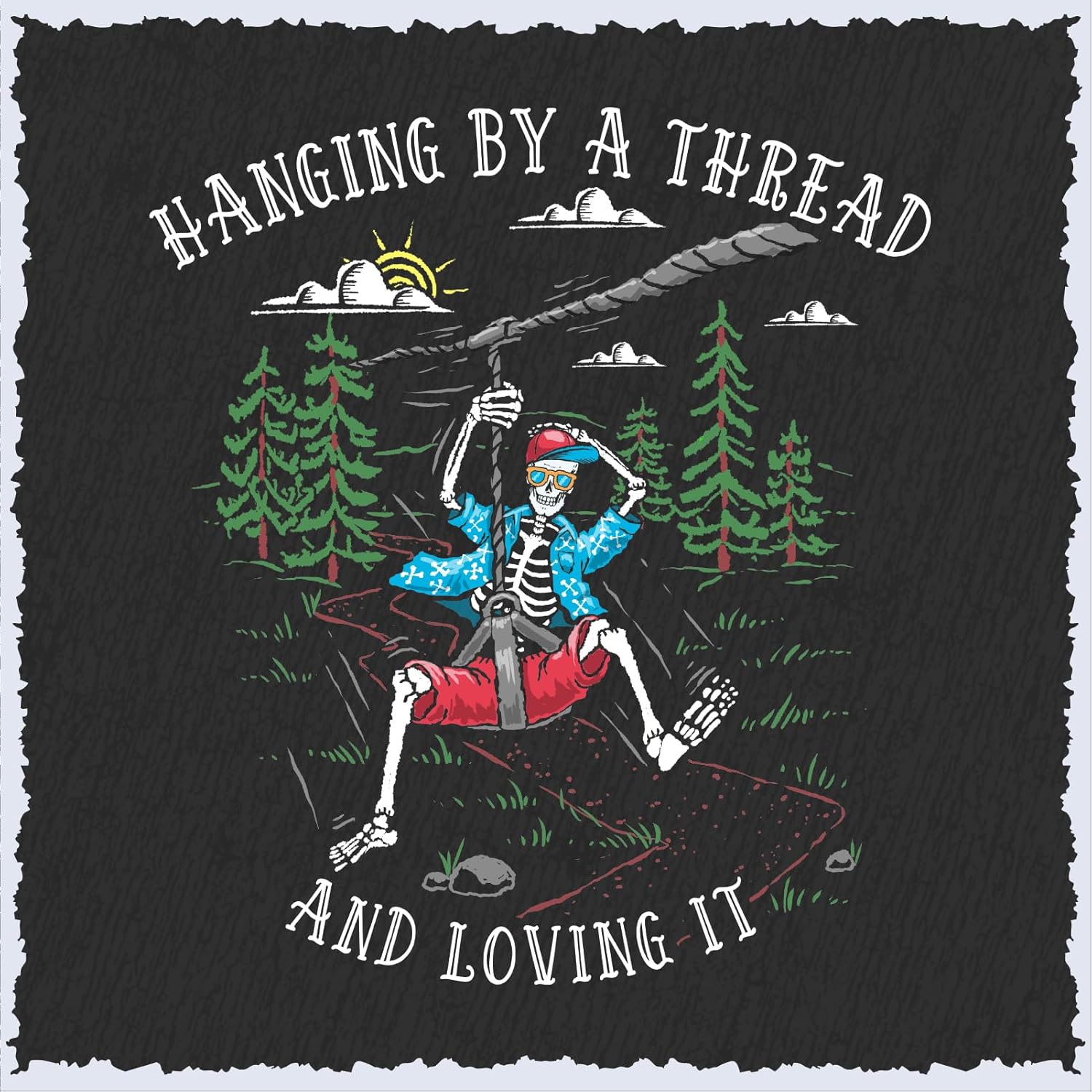 T-shirt graphique vintage pour - Outdoor Adventure Zipline avis et prix