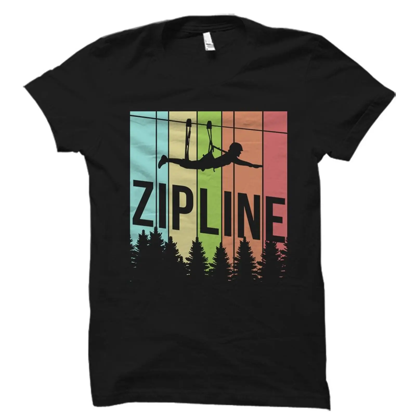 T-shirt vintage rétro Zipline  - Outdoor Adventure Zipline avis et prix